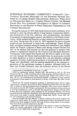 European Economic Community - Community Law