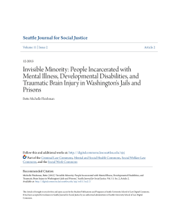 Invisible Minority: People Incarcerated with Mental Illness