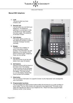Manual NEC telephone