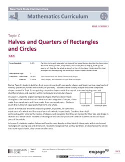Halves and Quarters of Rectangles and Circles