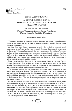 a simple design for a force-plate to measure ground reaction forces
