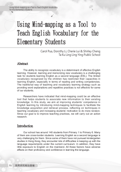 Using Mind-mapping as a Tool to Teach English