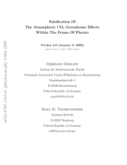 Falsification Of The Atmospheric CO2 Greenhouse Effects Within