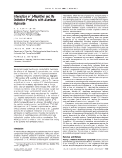 Interaction of 1-Naphthol and Its Oxidation Products with Aluminum