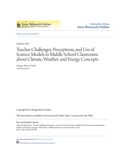 Teacher Challenges, Perceptions, and Use of Science Models in