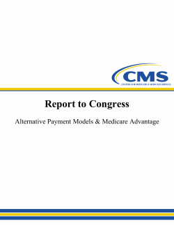 CMS Report to Congress on Alternative Payment Models