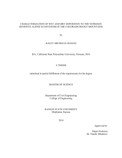 characterization of wet and dry deposition - K-REx