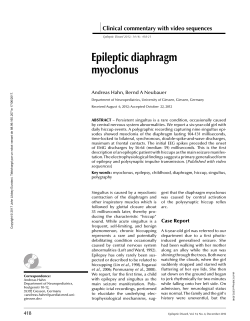 Epileptic diaphragm myoclonus