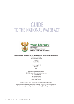 Guide to the National Water Act (No. 36 of 1998)