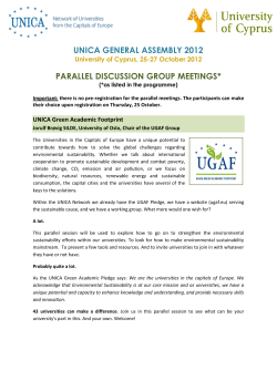 Description of parallel discussion meetings - UNICA