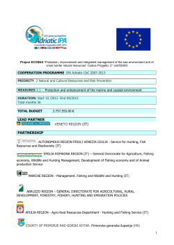 Riassunto progetto ECOSEA eng - Agricoltura Regione Emilia