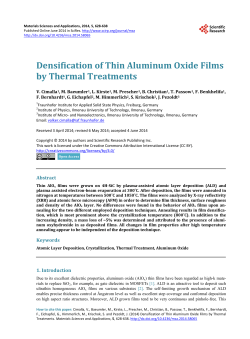 Densification of Thin Aluminum Oxide Films by Thermal Treatments