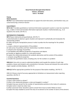 HS-PS1-7 Use mathematical - Kenai Peninsula Borough School