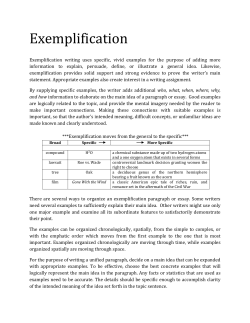 Exemplification