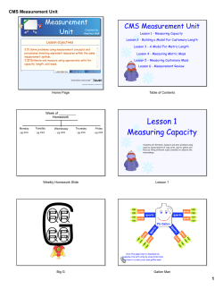 Lesson 1 Measuring Capacity