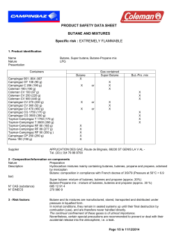 product safety data sheet