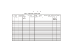 Proforma for Studbook Species: Common name (Scientific name