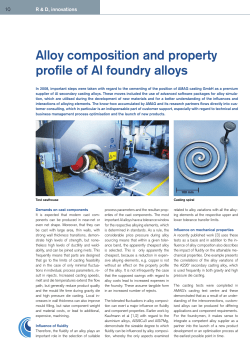 AluReport 1/2009 - Alloy composition and property profile of Al