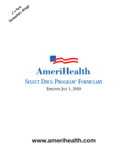 Select Drug Formulary Guide