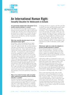 An International Human Right: - Center for Reproductive Rights