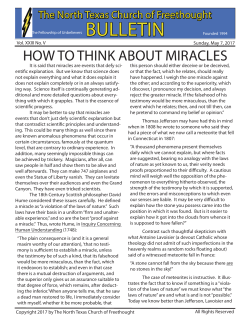 bulletin - North Texas Church of Freethought