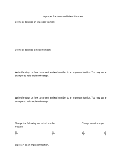 Define or describe a mixed number