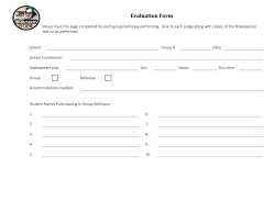 Evaluation Form and Rubric
