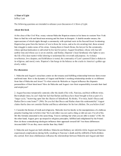 A Slant of Light Jeffrey Lent The following questions are intended to