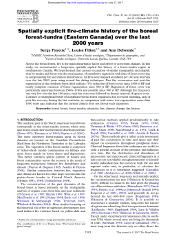 Spatially explicit fire-climate history of the boreal forest