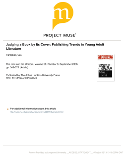 Judging a Book by Its Cover: Publishing Trends in Young Adult