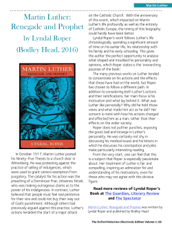 Martin Luther: Renegade and Prophet