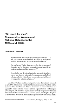 "So much for men": Conservative Women and