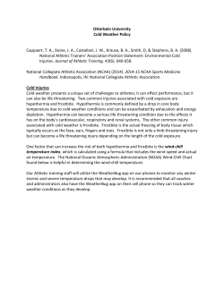 Otterbein Cold Weather Policy - Otterbein University Athletics
