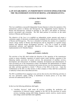law establishing an independent system operator for the