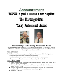 The Marburger-Gates Young Professional Award
