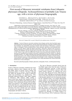 First record of Mesozoic terrestrial vertebrates from Lithuania