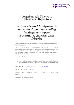 Sediments and landforms in an upland glaciated