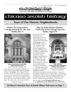 chicago jewish history - The Chicago Jewish Historical Society