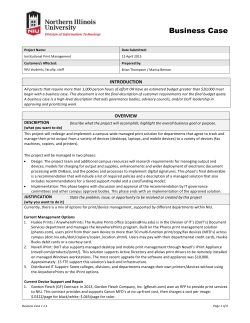Business Case - Division of Information Technology