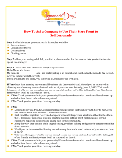 How To Ask a Company to Use Their Store Front to Sell Lemonade