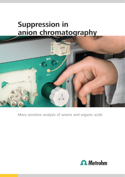 Suppression in anion chromatography - Login