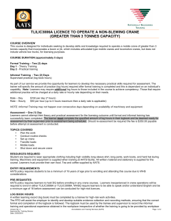 tlilic3006a licence to operate a non