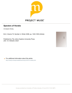 Specters of Horatio - CLAS Users