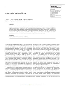 A Naturalist`s View of Pride