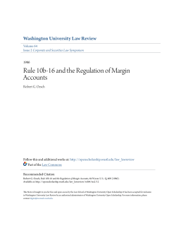 Rule 10b-16 and the Regulation of Margin Accounts