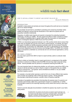 Animal Trophies Permits &ndash; DEH