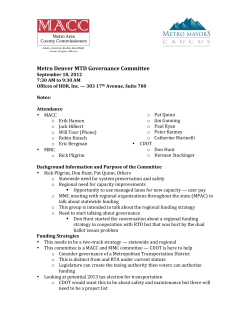 9/18/12 MTD Meeting Notes