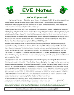 EVE Notes - Eden Valley Enterprises