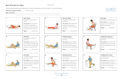 Nine Exercises for Knees