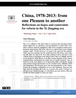 july 2014 - florence - china 1978 - 2013